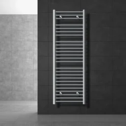 Badheizkörper Sahara 500x1500 mm Chrome gebogen mit Seitenanschluss