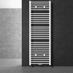 Badheizkörper Sahara 600x1800 mm Weiß gerade mit Mittelanschluss LuxeBath