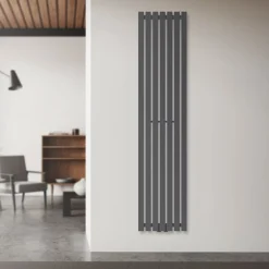 Badheizkörper Stella 370x1600 mm Anthrazit LuxeBath