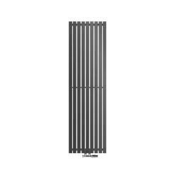 Badheizkörper Stella 480x1600 mm Anthrazit mit Wand Anschlussgarnitur