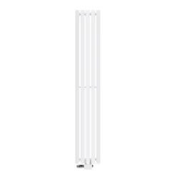 Badheizkörper Vertikal mit Mittelanschluss 260x1600 mm Weiß mit Universal Anschlussgarnitur LuxeBath