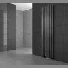 Badheizkörper Vertikal mit Mittelanschluss 370x1400 mm Weiß inkl. Universale Anschlussgarnitur LuxeBath