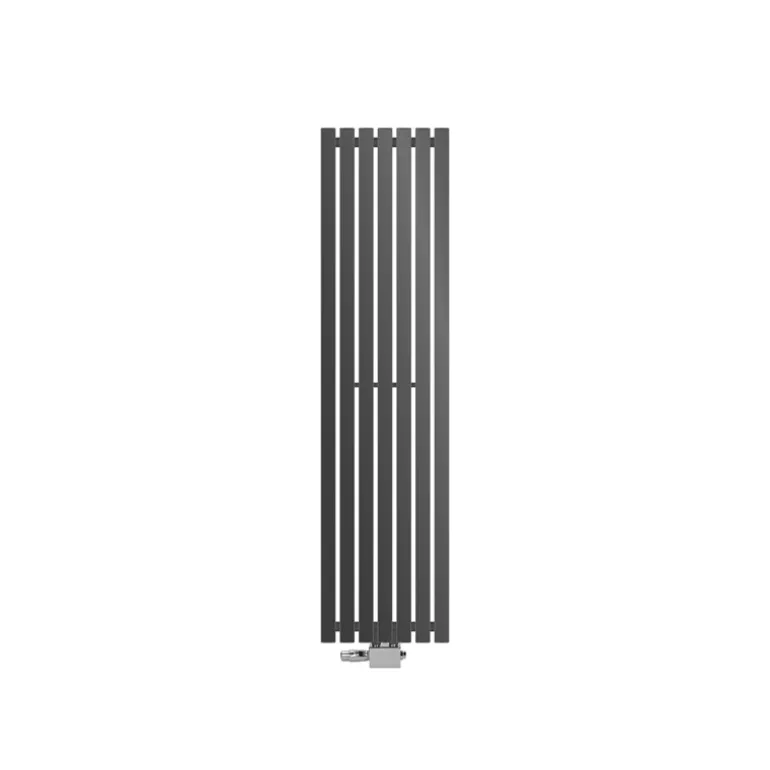 Badheizkörper Vertikal mit Mittelanschluss 370x1400 mm Weiß inkl. Universale Anschlussgarnitur LuxeBath