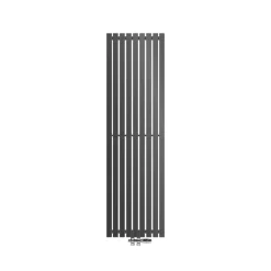 Badheizkörper 480x1600 mm Anthrazit mit Boden Anschlussgarnitur