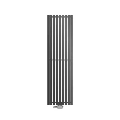 Badheizkörper 480x1600 mm Anthrazit mit Universale Anschlussgarnitur