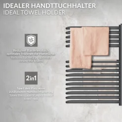Badheizkörper 500x800 mm Anthrazit ML-Design
