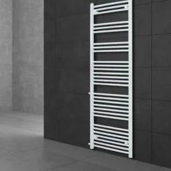 Badheizkörper 500x1800 mm Weiß gerade mit Seitenanschluss LuxeBath