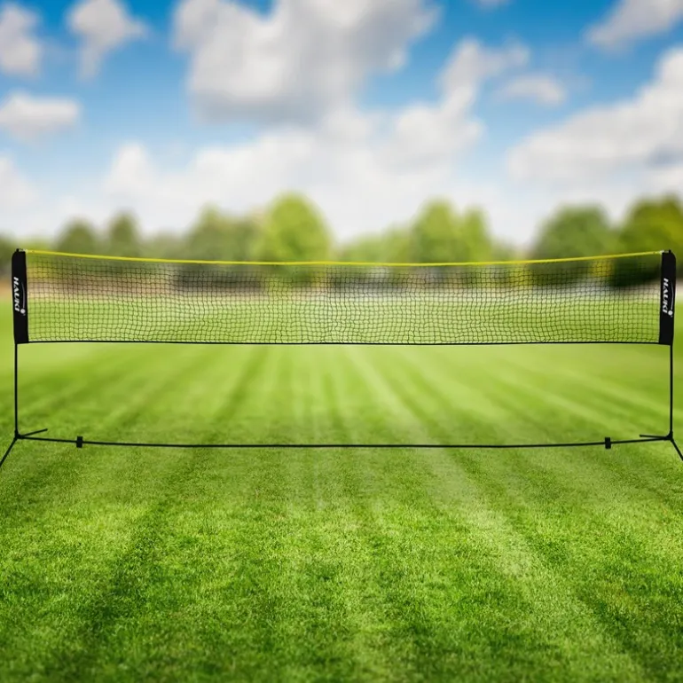 Badminton Netz inkl. 3 Federbällen 500x103x155 cm Schwarz aus Polyethylen