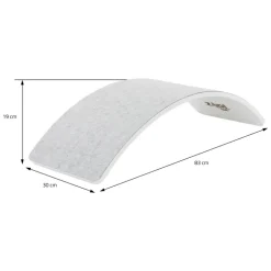Balance Board für Kinder 83x30 cm Grau/Weiß aus Lindensperrholz bis 100kg Joyz