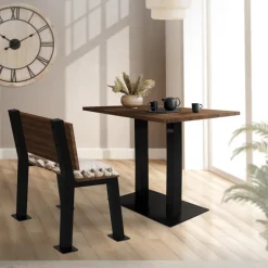 Bankgestell Bankkufen 2er Set H-Design 47 x 77,5 cm schwarz aus Stahl ML-Design