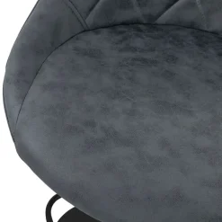 Barhocker 2er Set Anthrazit Kunstlederbezug mit Rückenlehne und Fußstütze höhenverstellbar 62-82 cm ML-Design