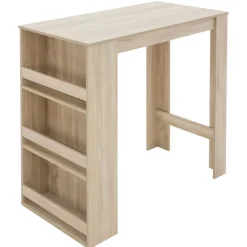 Bartisch mit 3-stufigem Regal 117x106x57 cm Sonoma-Eiche aus Holz ML-Design