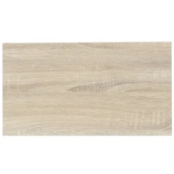 Beistelltisch C-Form 45x25x64 cm Weiß/Eiche aus Holz mit Metallgestell ML-Design