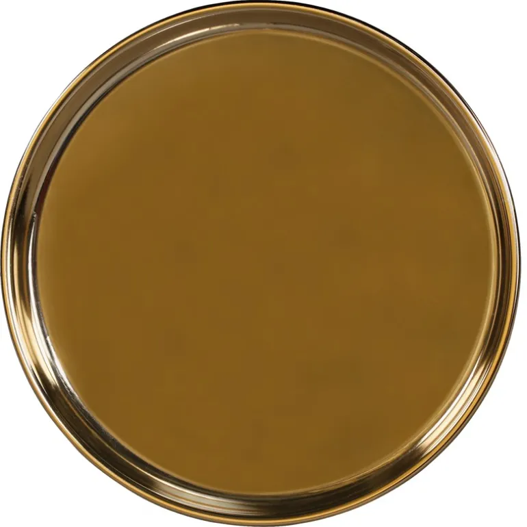 Beistelltisch Ø 50 cm Gold-Schwarz matt aus Metall WOMO-Design