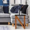 Beistelltisch N-Form 45x30x60 cm Braun aus Akazienholz  WOMO-Design