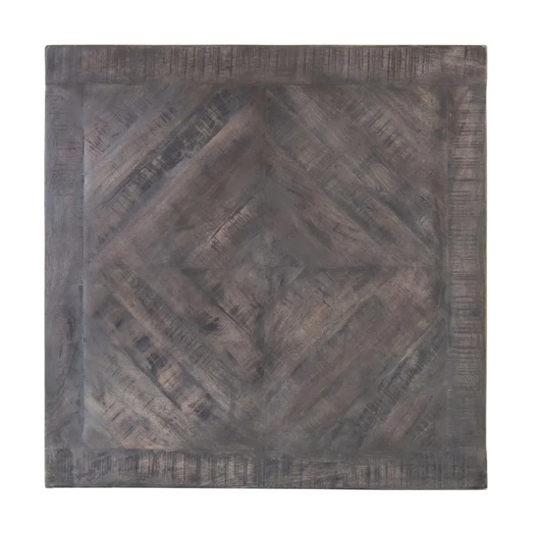 Beistelltisch 60x60 cm Grau, Unikat, handgefertigt aus Mangoholz WOMO-Design