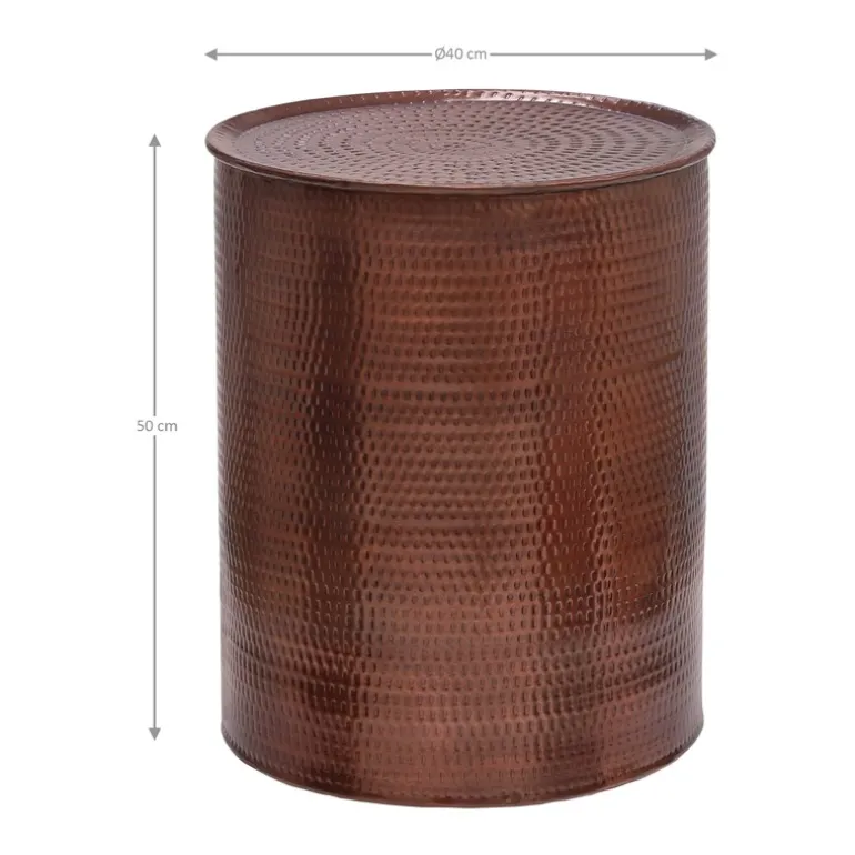 Beistelltisch Ø 40x50 cm Kupfer aus Aluminium WOMO-Design