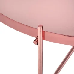 Beistelltisch Ø 43x45 cm Kupfer aus Metall WOMO-Design