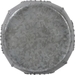 Beistelltisch Ø 38x43 cm Silber aus Metall WOMO-Design
