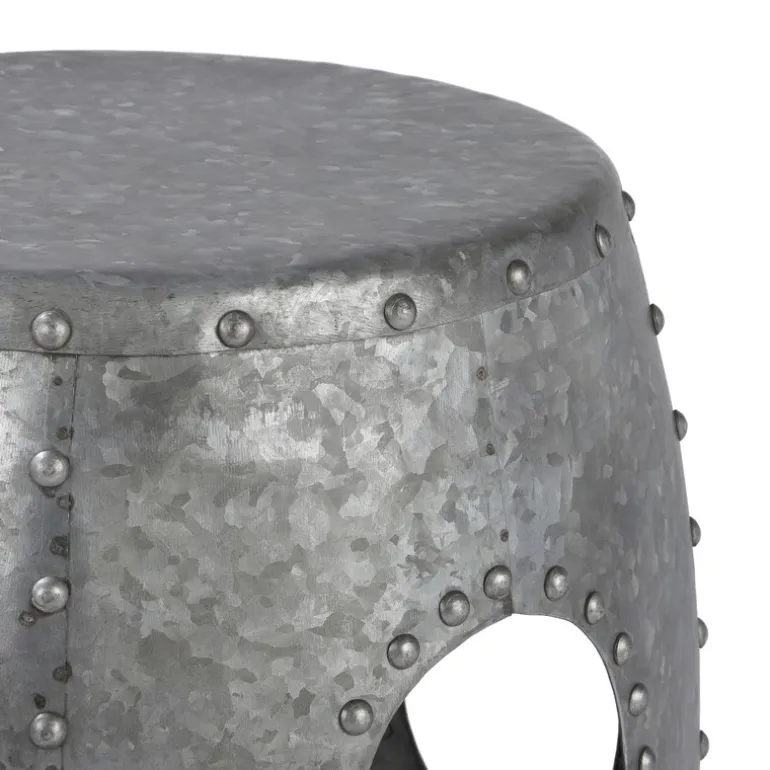 Beistelltisch Ø 38x43 cm Silber aus Metall WOMO-Design