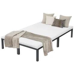 Bettgestell Doppelbett 120x200 cm aus Metall in Anthrazit mit Lattenrost ML-Design