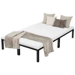 Bettgestell Doppelbett 120x200 cm aus Metall Schwarz mit Lattenrost ML-Design