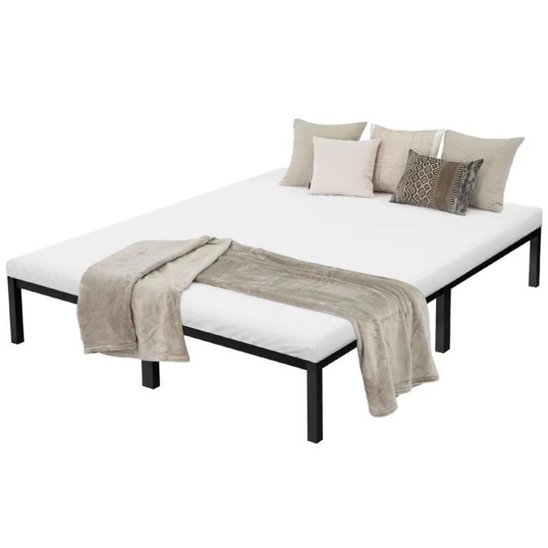 Bettgestell Doppelbett 160x200 cm aus Metall in Schwarz mit Lattenrost ML-Design