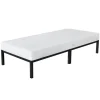 Bettgestell Einzelbett Metallbett 90x200 cm Schwarz inkl. Matratze H-16cm mit Lattenrost ML-Design