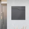 Briefkasten mit Zeitungsfach 37x11x37 cm Anthrazit aus Edelstahl ML-Design