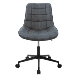 Bürostuhl auf Rollen Anthrazit mit Kunstlederbezug und Metallgestell ML-Design