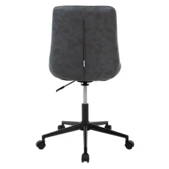 Bürostuhl auf Rollen Anthrazit mit Kunstlederbezug und Metallgestell ML-Design