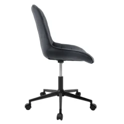 Bürostuhl auf Rollen Grau mit Samtbezug und Metallgestell ML-Design