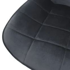 Bürostuhl auf Rollen Grau mit Samtbezug und Metallgestell ML-Design