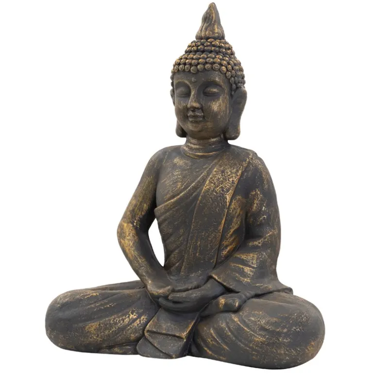 Buddha Figur 40x24x50 cm bronze aus Kunstharz
