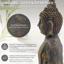Buddha Figur 40x24x50 cm bronze aus Kunstharz
