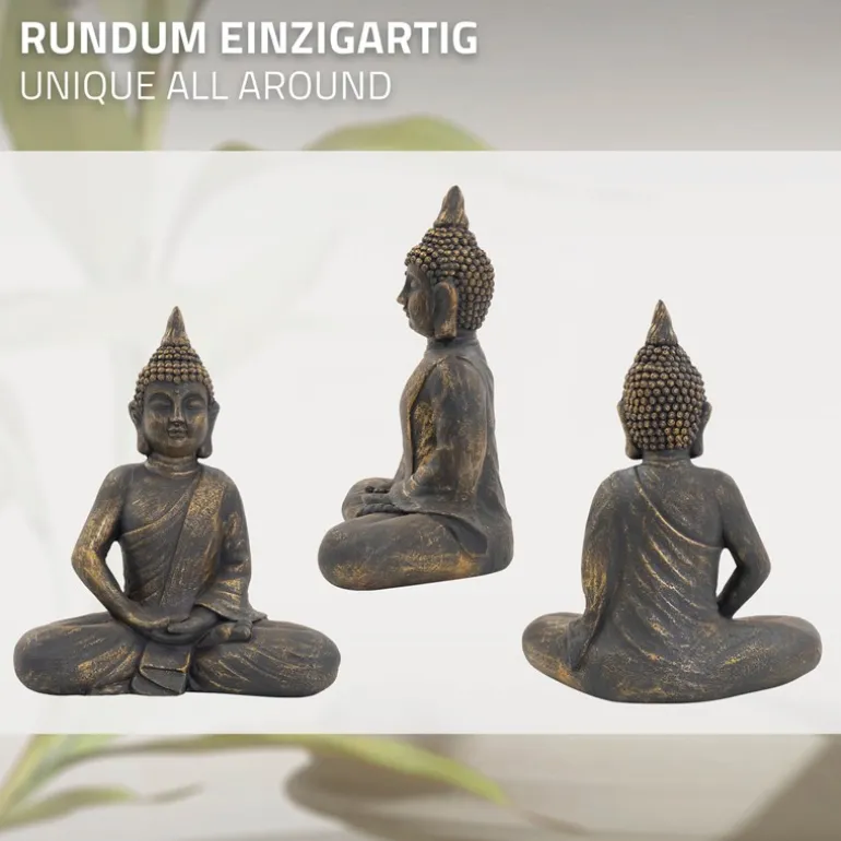 Buddha Figur 40x24x50 cm bronze aus Kunstharz