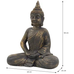 Buddha Figur 40x24x50 cm bronze aus Kunstharz