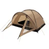 Campingzelt für 2-3 Personen 210x180x120 cm Beige-Grau Kuppelzelt Iglu-Zelt mit verschließbarem Vorraum