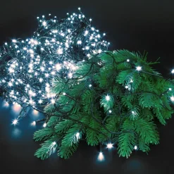 Cluster Lichterkette LED 36m, 480 LEDs Kaltweiß, 8 Leuchtmodi IP44 Innen/Außen