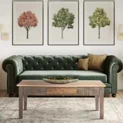 Couchtisch mit Schublade 117x70x45,5 cm Natur aus Mangoholz  WOMO-Design