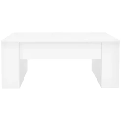 Couchtisch mit zwei Fächern 100x60x42 cm Weiß ML-Design