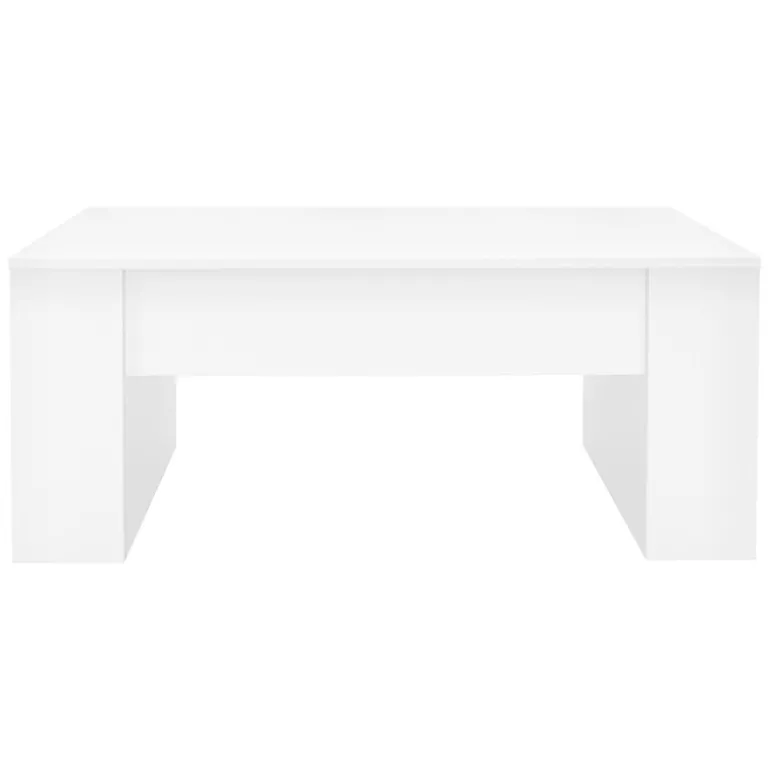 Couchtisch mit zwei Fächern 100x60x42 cm Weiß ML-Design