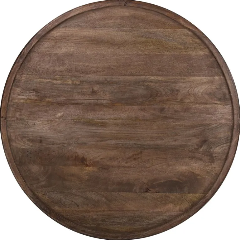 Couchtisch rund Ø 100x45 cm Braun aus Mangoholz WOMO-Design