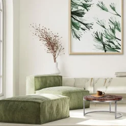 Couchtisch Ø 70x35 cm Natur aus Akazienholz WOMO-Design