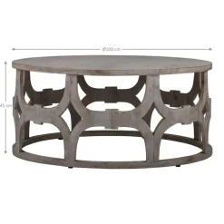 Couchtisch Ø 100x45 cm Natur aus Mangoholz  WOMO-Design