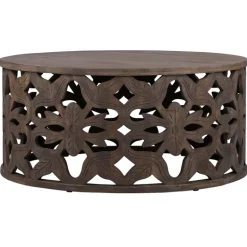 Couchtisch Ø 100x45 cm Natur aus Mangoholz  WOMO-Design
