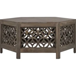 Couchtisch Ø 100x45 cm Natur aus Mangoholz  WOMO-Design