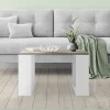 Couchtisch 65x65x40 cm Eiche-Optik/Weiß ML-Design