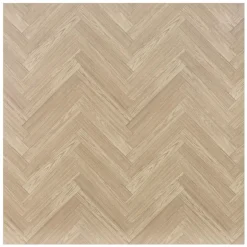 Couchtisch 80x80x40 cm Fischgrätenmuster Eichen-Optik mit Stahlgestell ML-Design
