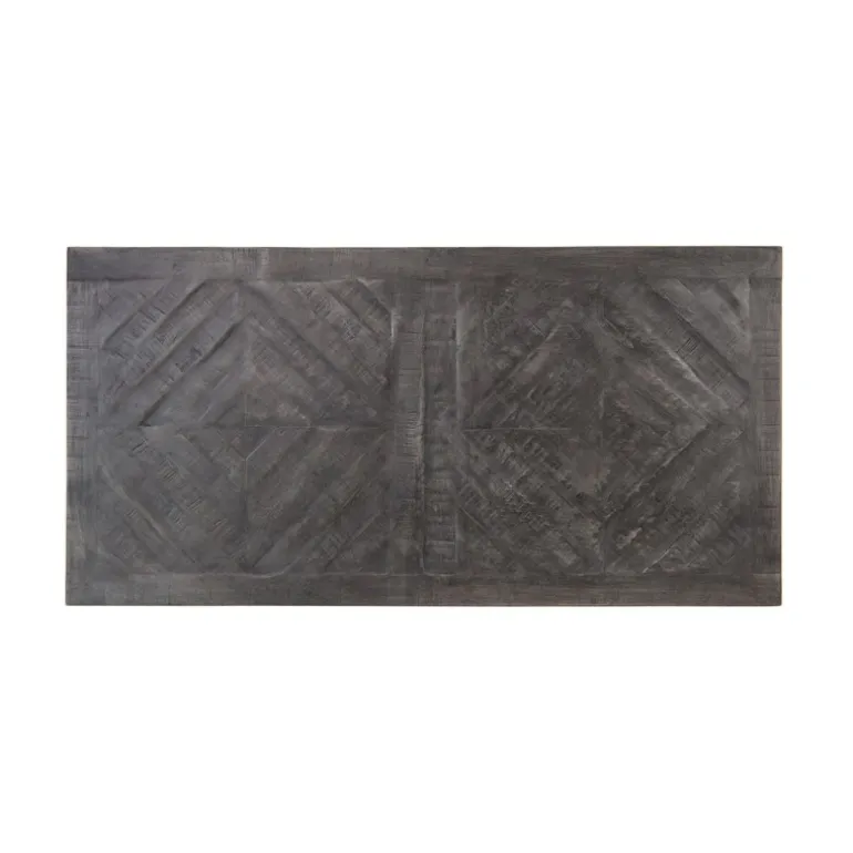 Couchtisch 120x60x46 cm Grau aus Metall und Mangoholz WOMO-Design